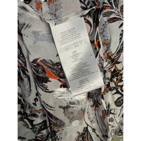 IRO New Voodoo Multicolor Long Sleeve Viscose Blouse Size 38 - Picture 8 of 10